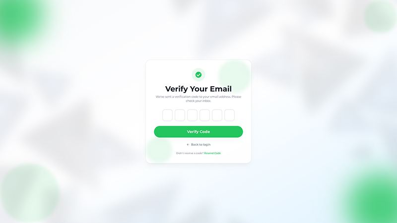 Verify Your Email Page
