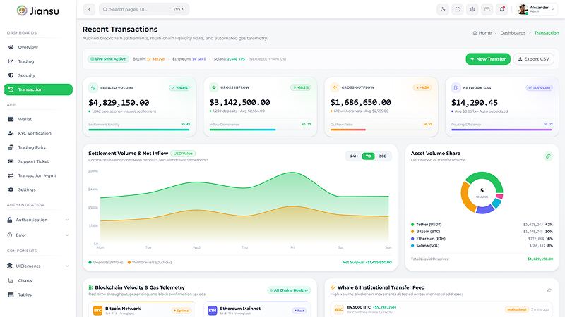 Transaction History Dashboard